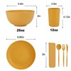 28-Piece Wheat Straw Dinnerware Sets, Microwave & Dishwasher Safe Unbreakable