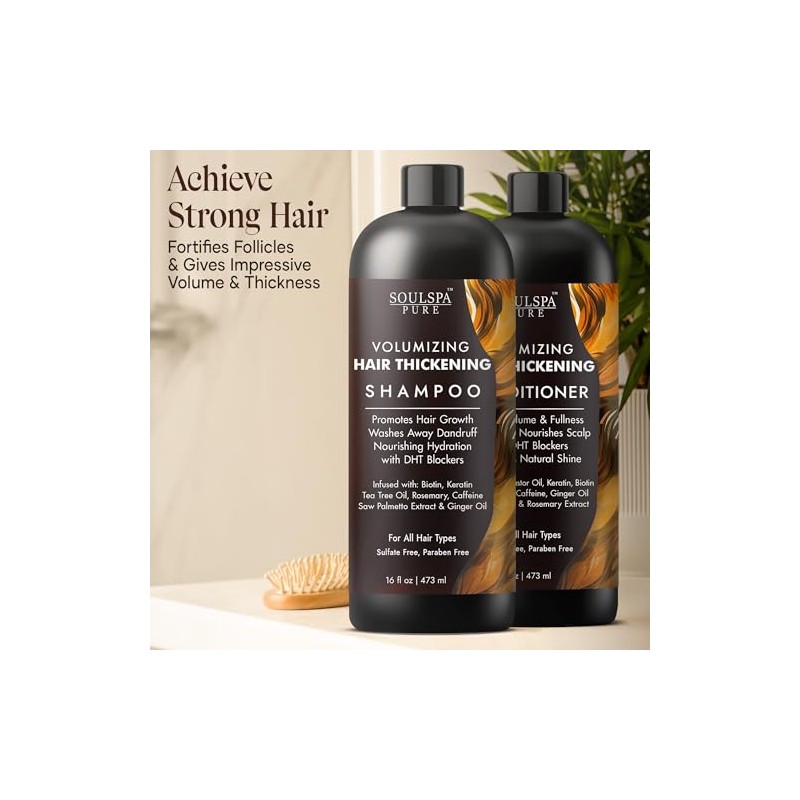 SOULSPA PURE Set de Champú y Acondicionador Espesante para El