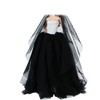 BJDBUS 11.5 inch Girl Doll Clothes, Black White Trailing Dinner