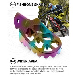 BAOUFF Dirt Bike Foot Pegs with Springs,Quench CNC 7075 Dirtbike Footpegs Pedal Rests for Dirt Bike Surron Light Bee S/Light Bee X/X160/X260/PRO SS
