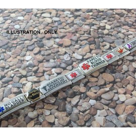 Gadow Jewelry Anxiety Medical Alert ID Italian Charm for Bracelet Awareness Stainless Steel