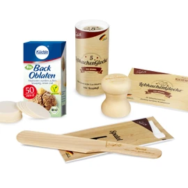 Lebkuchenglocke Premium Baking Set - Original Lebkuchenglocke for Macaroons, Spatulas and Baking Trays - 5 cm - Gingerbread Mould - Macaroon Maker