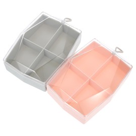 Outanaya 2pcs Makeup Sponge Holder Portable Case for Makeup Moisture Storage Box Compact Beauty Organizer for Home Travel Use