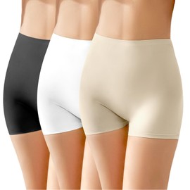 UTXN Anti-Chafing Shorts for Women, Chub Rub Shorts, Shapewear Shorts, Chafing Shorts, Anti-Chafing Shorts, Underdress Shorts, Women's Boxer Shorts, Cycling Shorts for Women (L - Black/Skin/White),