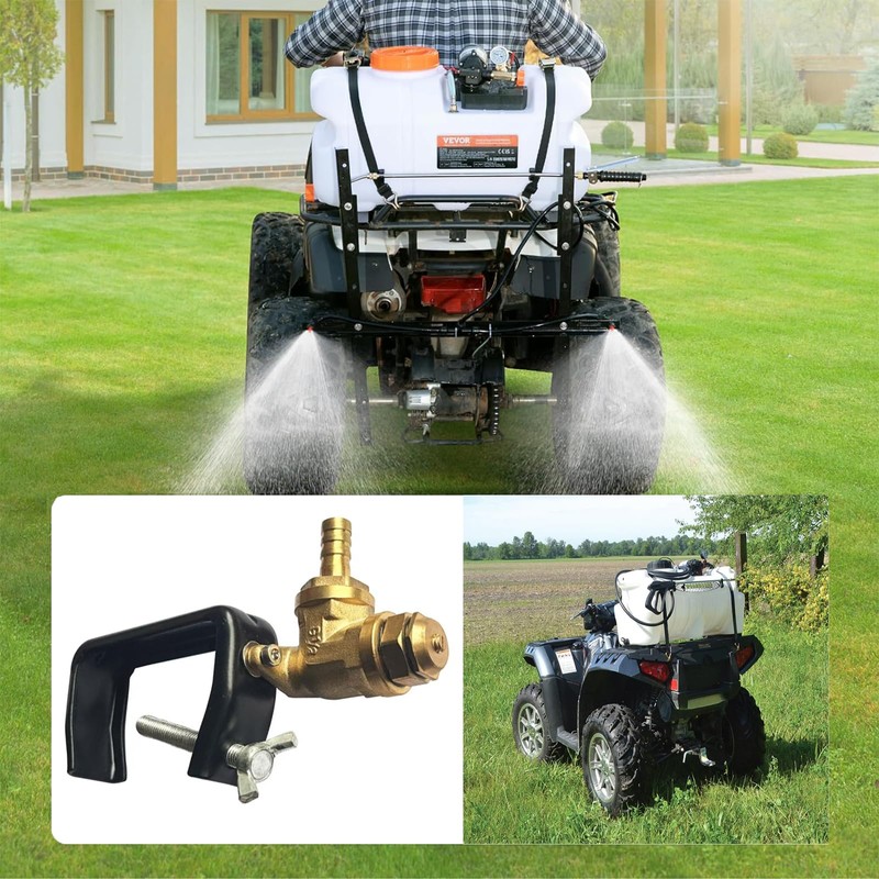 2PCS Boomless Spray Nozzle,#10#12 Orifices Brass Boomless Broadcast Nozzle for