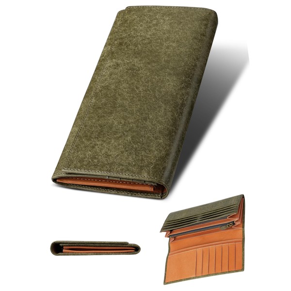 Fabrizio Men's Women's Long Wallet, Bifold Wallet, Gusset, Coin Purse,