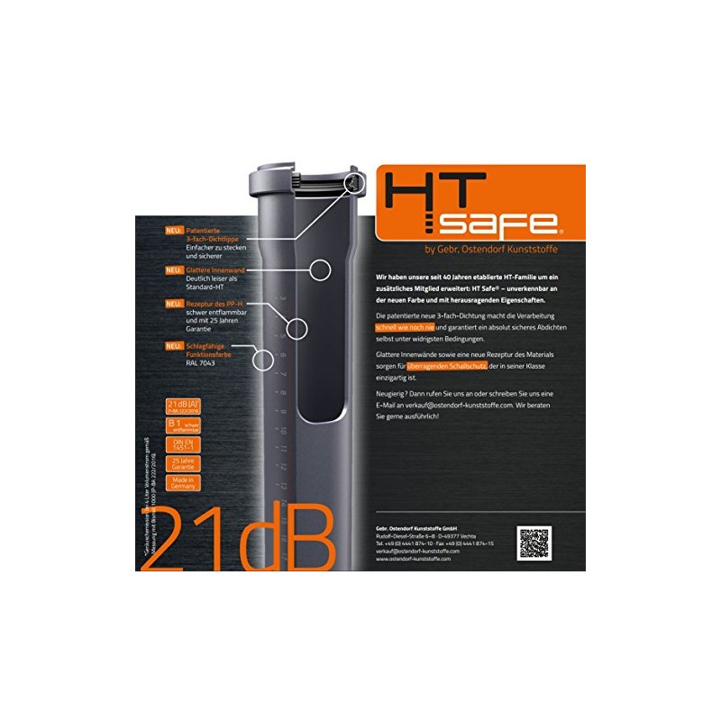 Ostendorf HTsafe Double Sleeve DN 110 mm HT Pipe