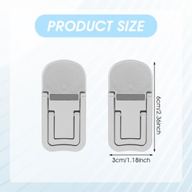 CIATBYYJ 2PCS Zinc Alloy Mini Foldable Laptop Stand,Portable and Adjustable Notebook Computer Holder with 2 Adjustable Angles, Laptop Stand for Home Office School and Travel(Black)