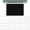 Tondiamo 20 Pcs Black Wall Insulation Gasket Rectangle Wall Plate