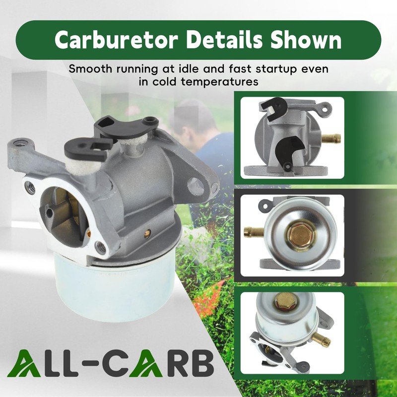 ALL-CARB Carburetor Replacement for Briggs Stratton 799866 Gold 6.25 6.75HP