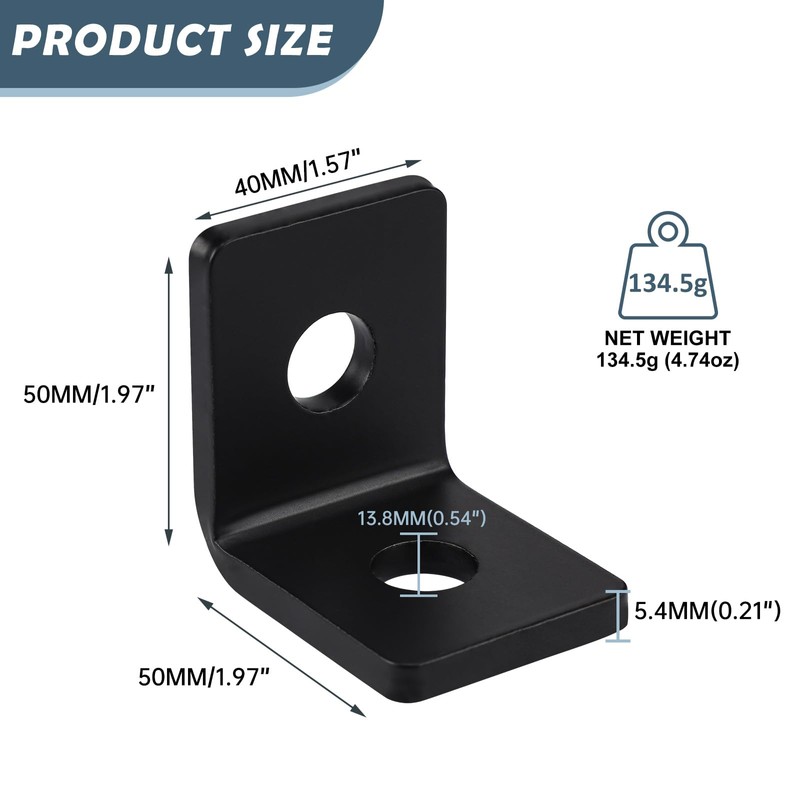 LAICCUM 10 Pack 2 Holes 90° Fitting for 1-5/8" Strut