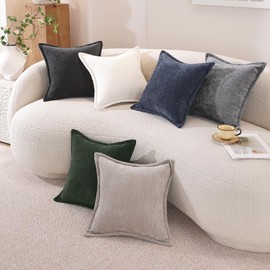 Artoid Mode Schwarz Modern Weich Kissenbezüge 2er Set, 45x45 cm Saisonnal Sofakissen Zierkissenbezug Cushion Cover Couch Schlafzimmer Deko