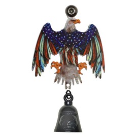 Kustom Cycle Parts American Flag Eagle Bell Hanger With Gloss Black Bell - Bolt and Ring Included. Fits all Harley Davidson Motorcycles & More! Proudly MADE IN THE USA!
