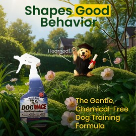 Nature’s MACE Dog Mace Repellent Spray, Keep Dogs Out of Your Lawn and Garden, Training Corrector, Stop Chewing and Digging, Safe Around Kids, Pets, & Plants, 40 oz Ready to Use, Treats 1,000 Sq. Ft.