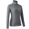 HieasyFit Women's Soft Cotton Turtleneck Top Basic Layer Darkgray S