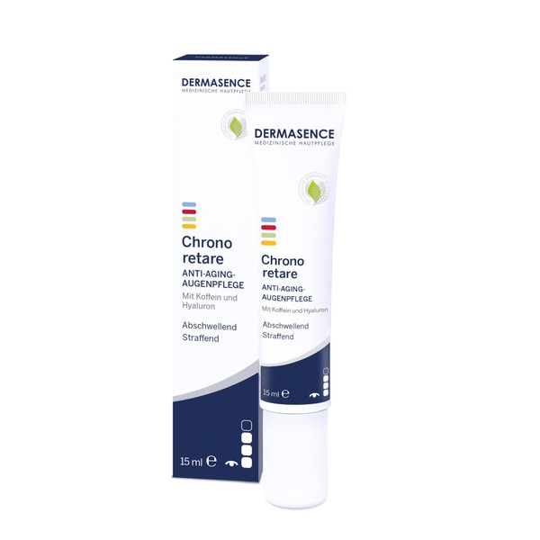 DERMASENCE Chrono Retare Anti-Ageing Eye Care 15 ml - Firming and Swelling Reducing Eye Cream for Fat and Low-Moisture Skin - with Caffeine and Hyaluronic