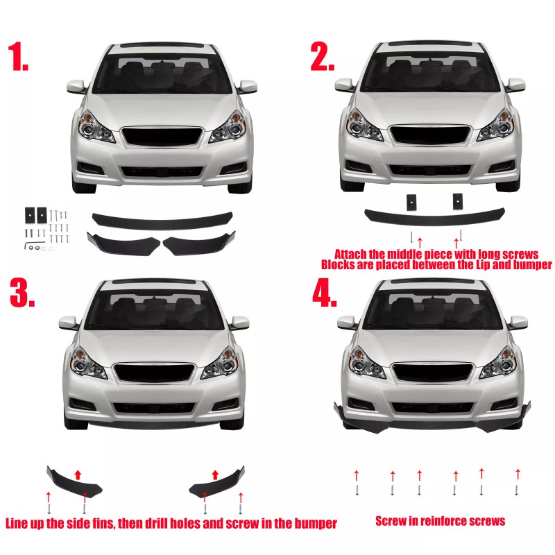MAG For 2005-2008 Honda Accord Sedan Front Bumper Chin Lip