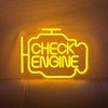 AYDCNO Check Enginee Led Neon Siqns,Engine-Shaped with Curved Wall Decor