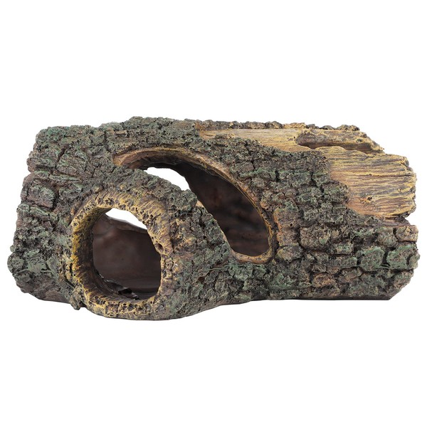 Uniclife Aquarium Large Betta Log Resin Hollow Tree Trunk Decoration