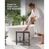 15" Shower Foot Rest with Side Hook, HDPE Waterproof Corner