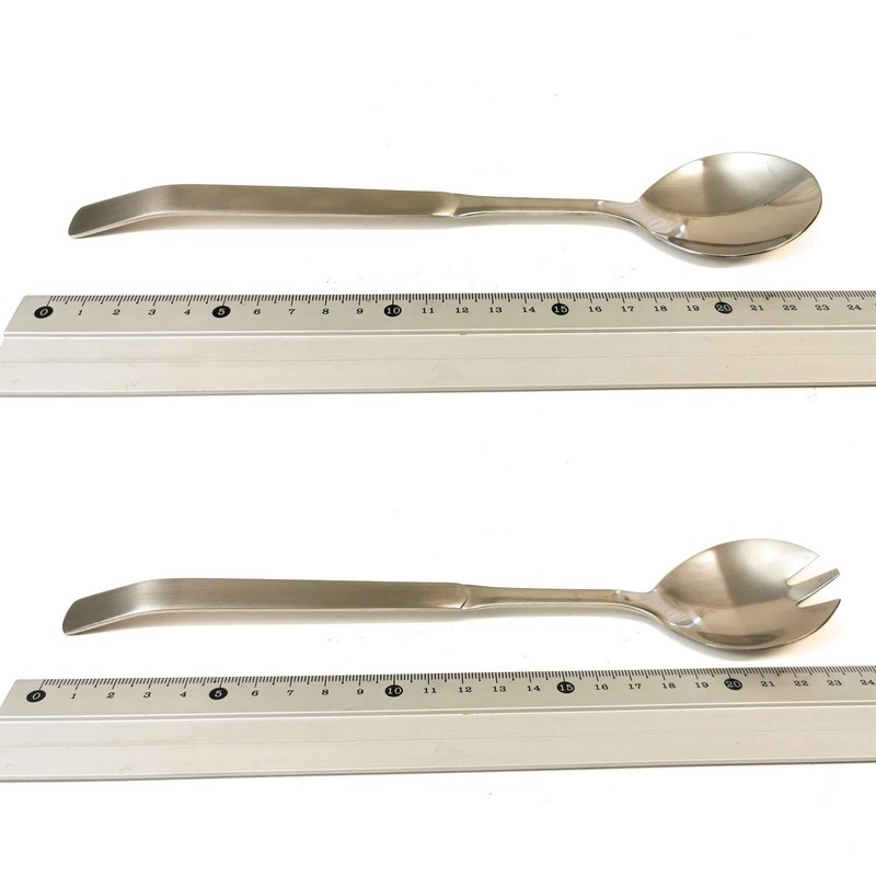 Kerafactum Salad Cutlery Salad Servers Brushed Stainless Steel Salad Spoon