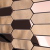 Primoon Gold Tile Long Hexagon Mosaic Tiles for Kitchen Backsplash