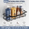 OMAIRA 3-Pack Shower Caddy with Soap Holder, Adhesive Rustproof No-drill