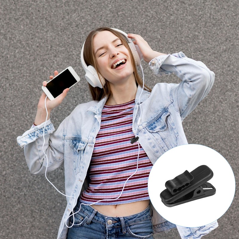 24 Pcs Clips for Earphone Wire, Hat Clips for Wind