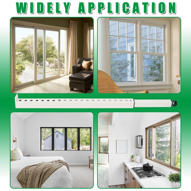 Forestchill Adjustable Window Security Bar, Extends from 17" to 32"