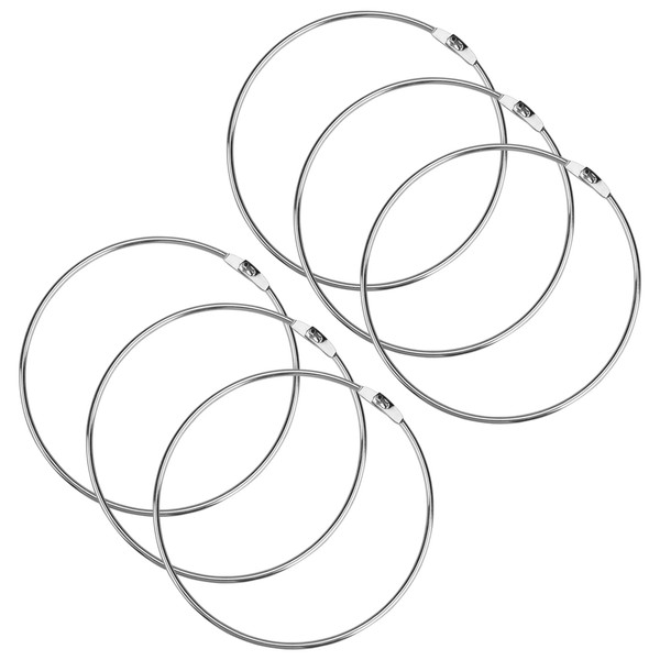 milaosk Pack of 6 Key Rings Large 120 mm, Key