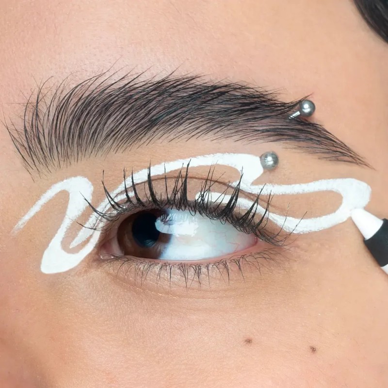 Lápiz Delineador Ojos Adara Paris Blanco Mate Indeleble Waterproof