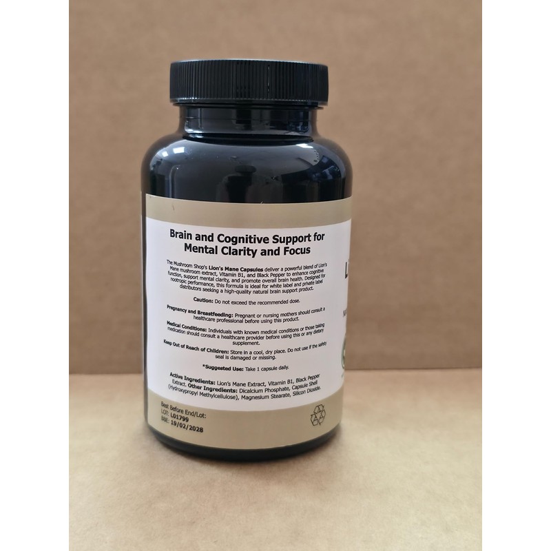 Lion’s Mane Capsules 200mg (10:1 Extract) – 120 Capsules (4
