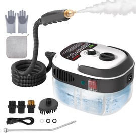 STRCEAT Handheld Pressurized Steam Cleaner,2500W Handheld High Temp Portable Cleaning Machine, Cleaning for Couch, Auto, Floor and More (White)