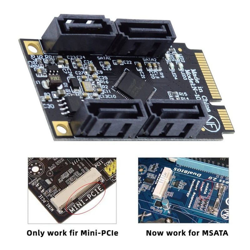 xiwai Mini PCI Express PCI-E to SATA 3.0 Extension Card,