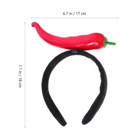 MAGICLULU Chili Headbands Funny Vegetable Hair Hoop Foam Hot Pepper Party Costume Hair Hoop for Adults Party Favors