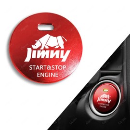 Jimney Engine Start Jimney JB64 JB74 Ignition Switch Push Button Aluminum Cover (Jimney, Red)