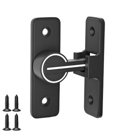 Ctyjia 1PCS 90 Degree Security Gate Latch, Luminous Barn Door Lock, Sliding Barn Door Latch, with Mounting Screws, Gate Latch for Barn, Garden, Bathroom