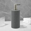 Indecor Home Resin Neutral Gray Sandstone Conditioner Engraved Bottle Refillable