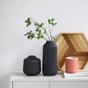 flature Ceramic Vase with Grooves, Large Decorative for Pampas Grass