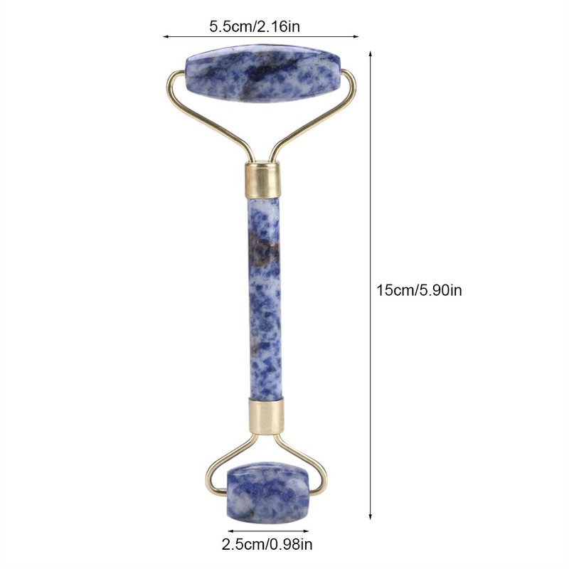 Jade Roller Facial Toner, Natural Double Head Beauty Face Roller