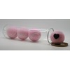 Price's 1 x 4 HEART MOTIF Tennis Balls (Pale Pink)