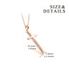 POPLYKE Cross Necklace for Women Men Rose Gold Plated 925