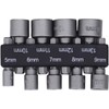 9-Piece Metric Nut Driver Bit Set for Hex Nuts and