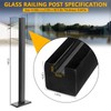 VoTwoofv Glass Railing End Post 35.8",304 Stainless Steel Glass Balustrade