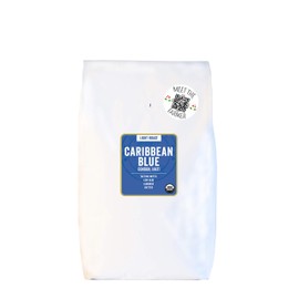 Cafe Kreyol Organic Caribbean Blue | 5 lb - Haitian Blue Light Roast Coffee - Whole Bean Coffee, High Caffeine - Smooth Low Acid with Notes of Almond and Walnut