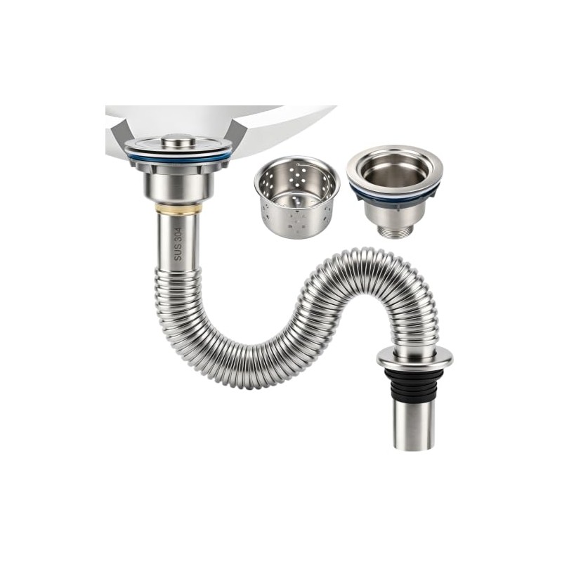 Kit de Desagüe para Lavabo de Baño Antiolor, con 110mm