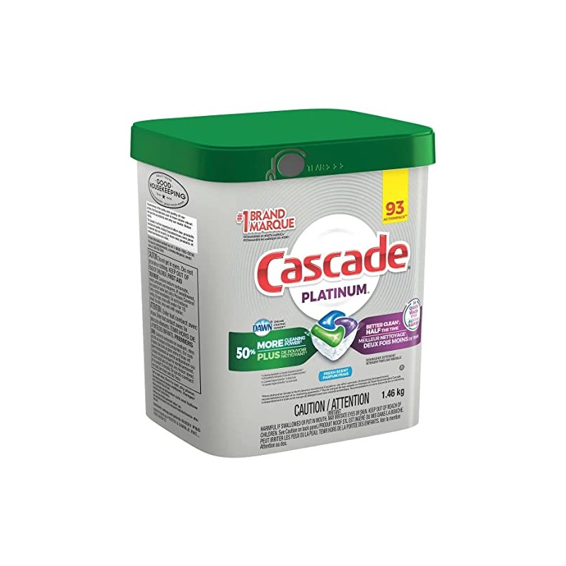 Cascade Platinum ActionPacs Dishwasher Detergent with Dawn, Fresh Scent -