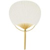 Shikoku Uchiwa Fan Women's Kawaii! Cotton, Small Flowers, Approx. 7.1