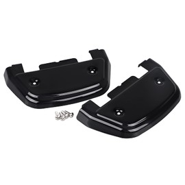 SHMT Black Passenger Footboard Covers for Harley Touring Road Glide Street Glide Electra Glide Dyna Softail FLTRX FLHX FLHT