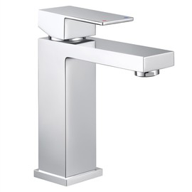 KES Bathroom Faucet Sink Faucet, Washroom Vanity Faucet Single Hole Bathroom Faucets cUPC Certified Lead-Free Brass Chrome Finish, L3120ALF-CH